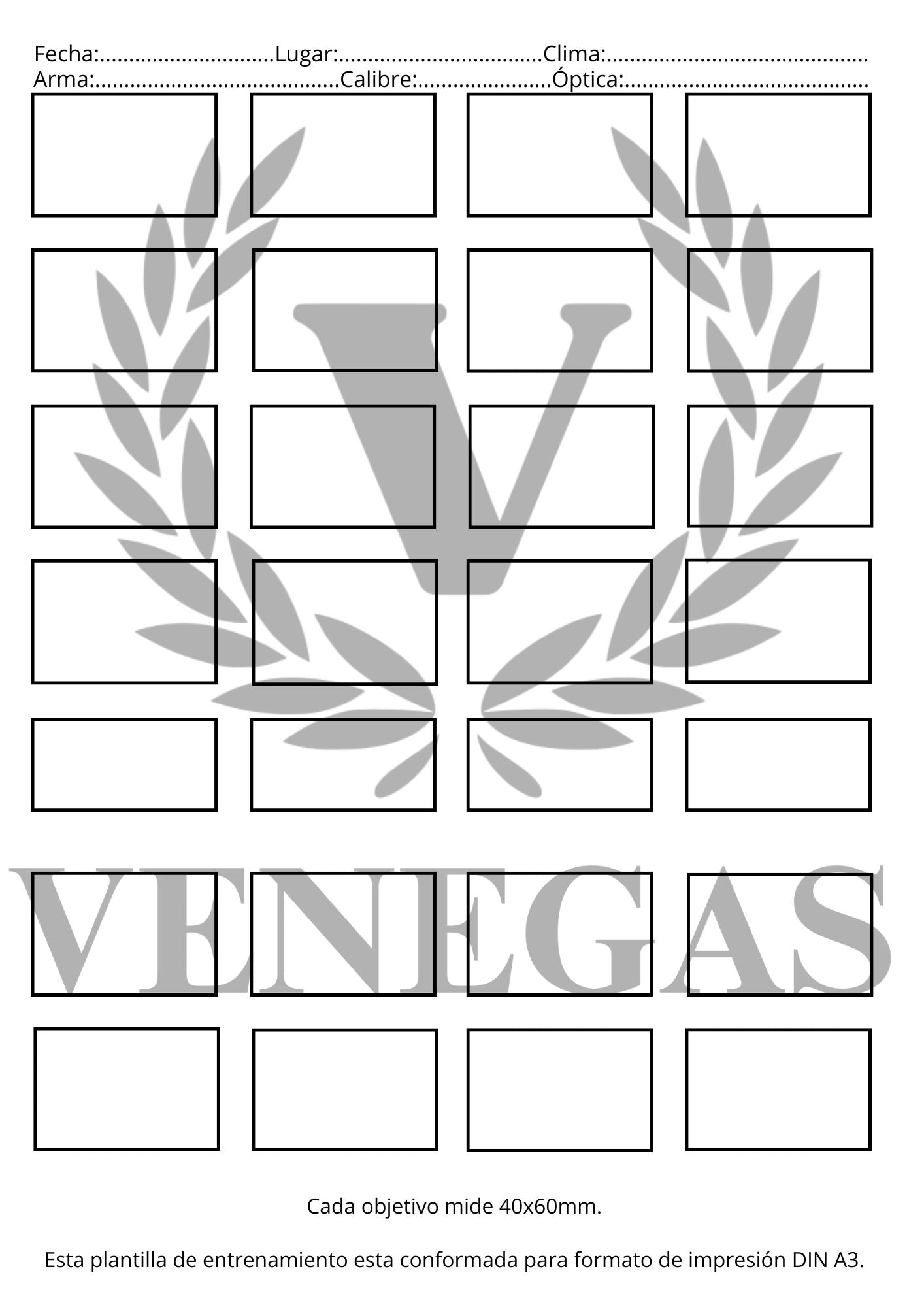 Plantilla de puntería con pistola